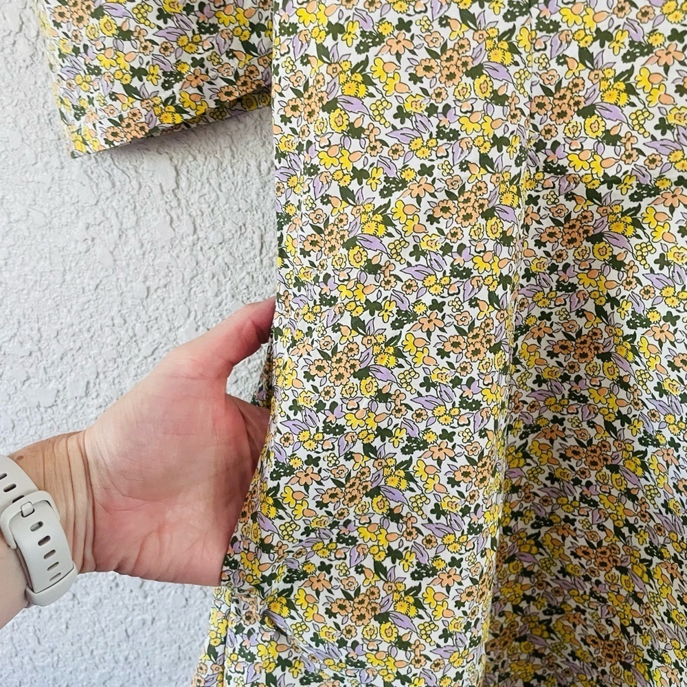 By Anthropologie Short-Sleeve Collared Printed Midi Dress NWT - Picture 9 of 15